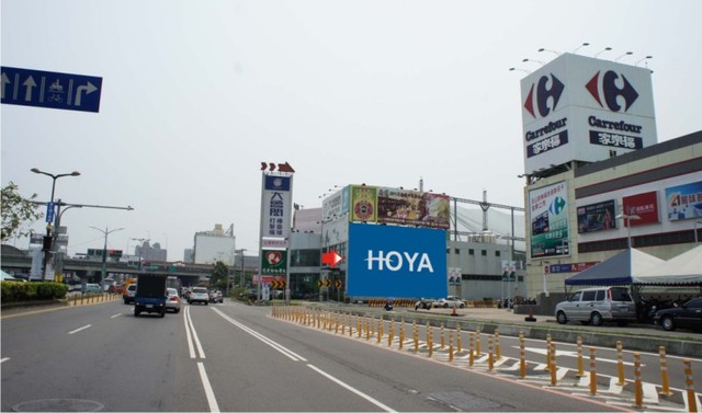 N-0660BC壁面廣告塔-台南市仁德中山路701號-B&Q、HOLA、家樂福、大魯閣棒壘球場廣告版
