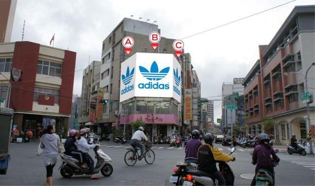 N-0672鐵架廣告塔-台南市興華街45號-北門路商圈、火車站、新光三越廣告看板