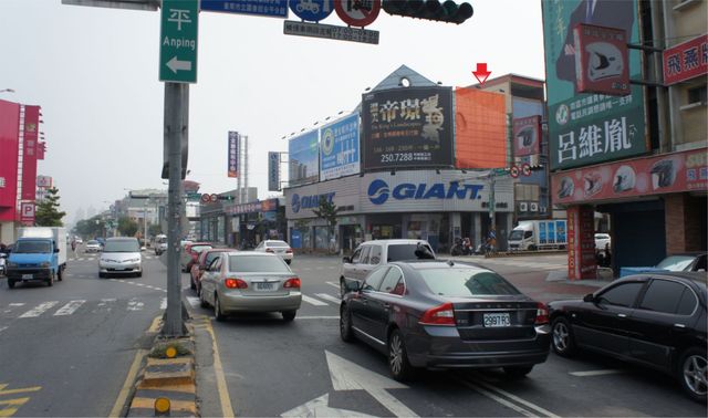 N-0679鐵架廣告塔-台南市安平區中華西路+健康路-捷安特三角窗、安平廣告看板
